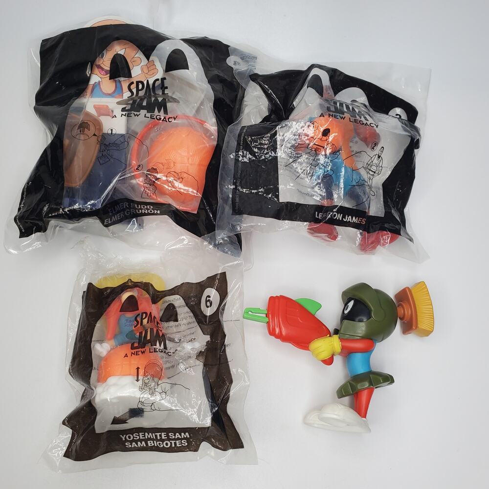McDonalds 2021 Space Jam A New Legacy Happy Meal Lot LeBron James Marvin Fudd